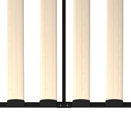 Cadre de lit de repos sans matelas noir métal 90x200 cm