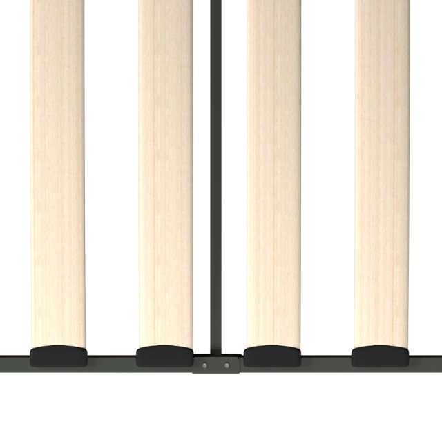 Cadre de lit de repos sans matelas gris métal 90x200 cm