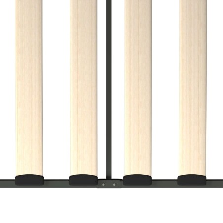 Cadre de lit de repos sans matelas gris métal 90x200 cm