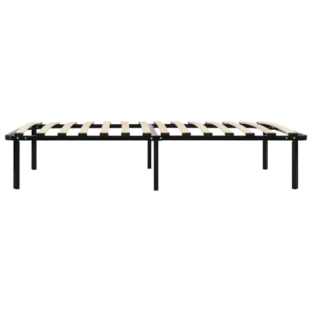 Cadre de lit sans matelas noir métal 90x200 cm