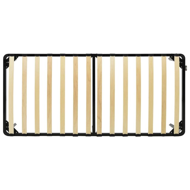 Cadre de lit sans matelas noir métal 90x200 cm