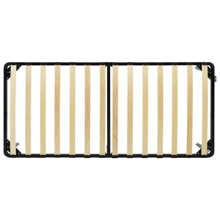 Cadre de lit sans matelas noir métal 90x200 cm