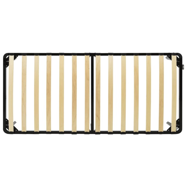 Cadre de lit noir métal 100x200 cm