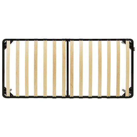 Cadre de lit noir métal 100x200 cm