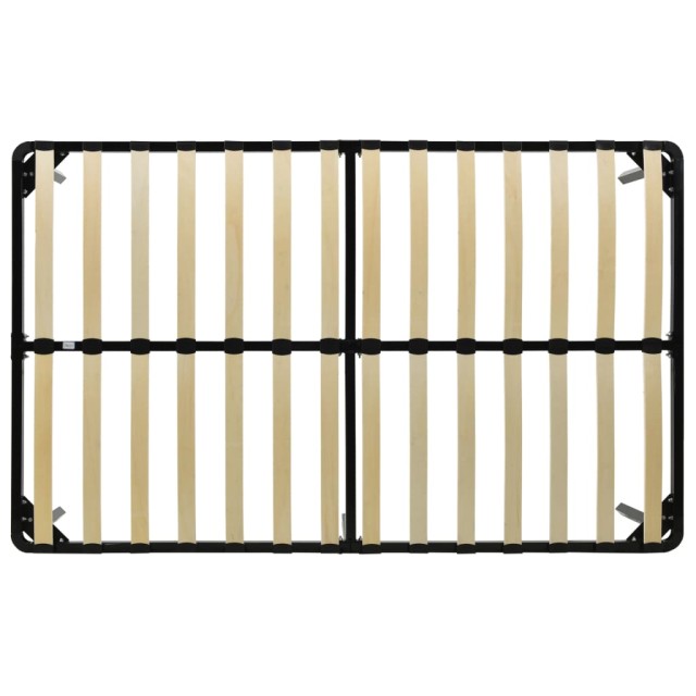 Cadre de lit sans matelas noir métal 120x200 cm