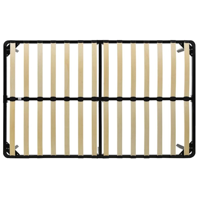 Cadre de lit sans matelas noir métal 160x200 cm