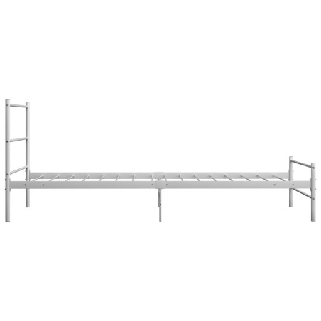 Cadre de lit sans matelas blanc métal 90x200 cm