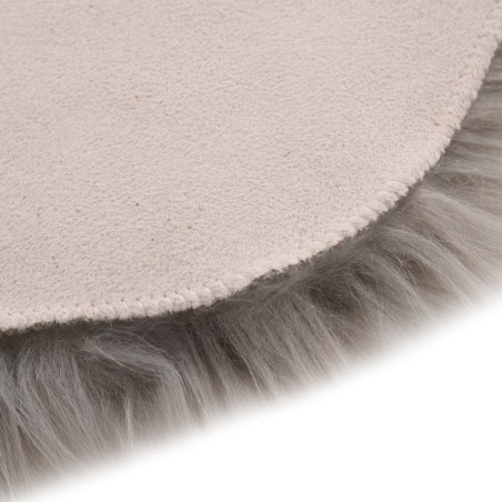 Tapis 60 x 90 cm Peau de mouton synthétique Gris clair