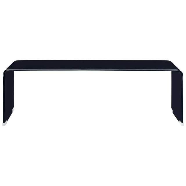 Table basse Noir 98 x 45 x 31 cm Verre trempé