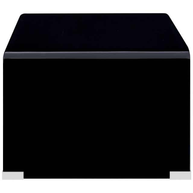 Table basse Noir 98 x 45 x 31 cm Verre trempé