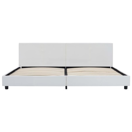 Cadre de lit Blanc Similicuir 180x200 cm