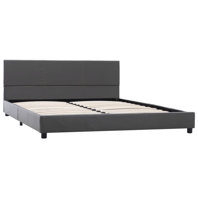 Cadre de lit sans matelas gris similicuir 120x200 cm