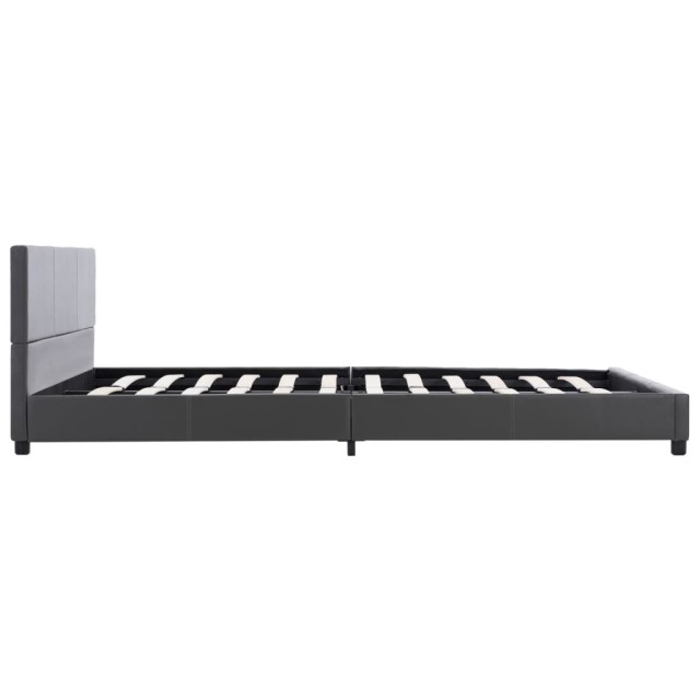 Cadre de lit sans matelas gris similicuir 120x200 cm