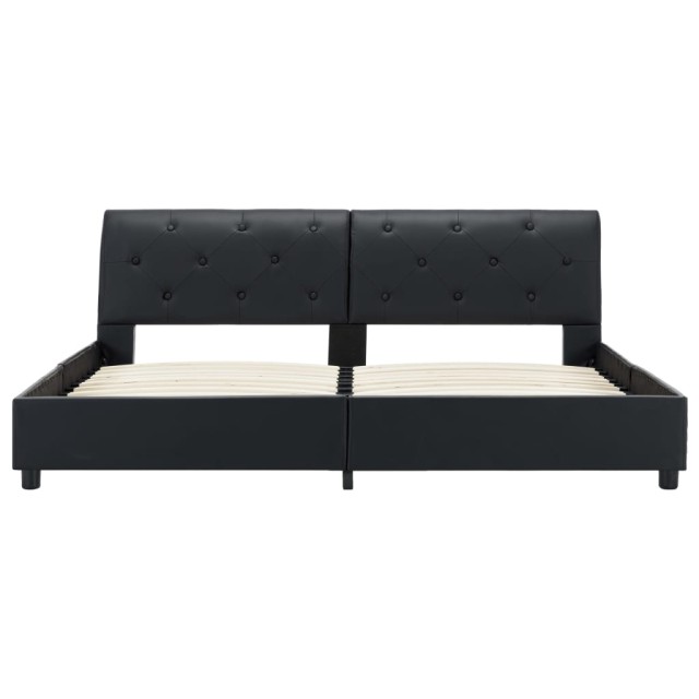 Cadre de lit Noir Similicuir 160 x 200 cm