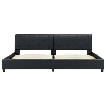 Cadre de lit Noir Similicuir 180x200 cm