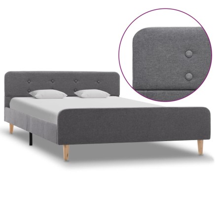 Cadre de lit Gris clair Tissu 120 x 200 cm