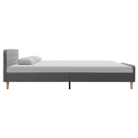 Cadre de lit Gris clair Tissu 120 x 200 cm