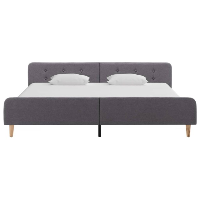 Cadre de lit Gris clair Tissu 180 x 200 cm