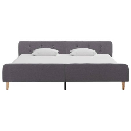 Cadre de lit Gris clair Tissu 180 x 200 cm