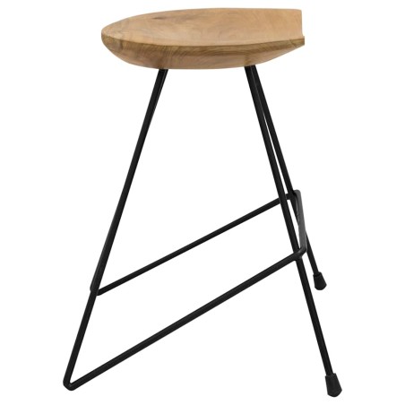 Tabourets lot de 2 bois de teck massif