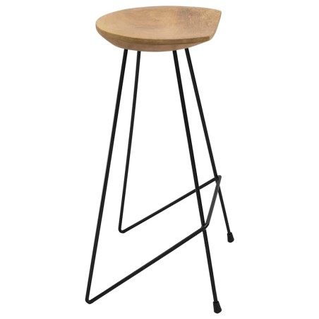 Tabourets de bar lot de 2 bois de teck massif