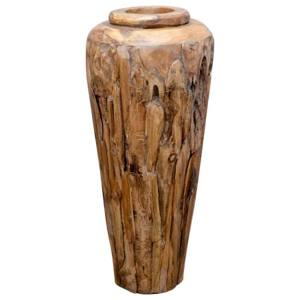 Vase de décoration 40 x 100 cm Bois de teck solide 2