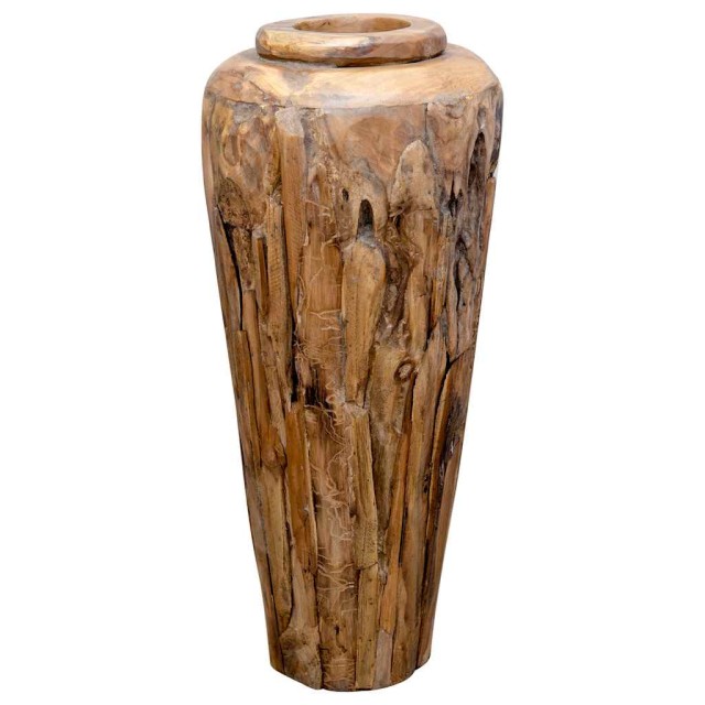 Vase de décoration 40 x 100 cm Bois de teck solide