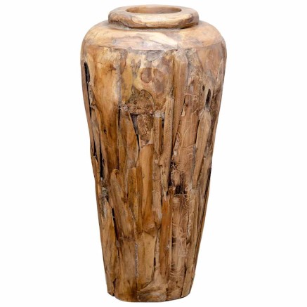 Vase de décoration 40 x 80 cm Bois de teck solide 2