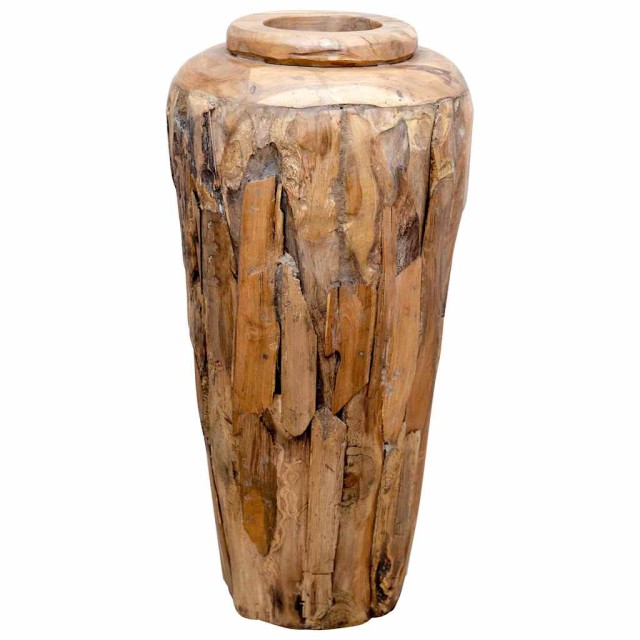 Vase de décoration 40 x 80 cm Bois de teck solide