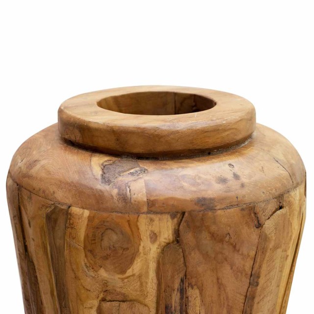 Vase de décoration 40 x 80 cm Bois de teck solide