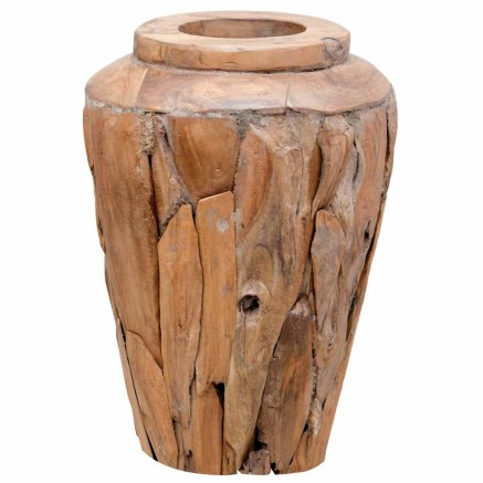 Vase de décoration 40 x 60 cm Bois de teck solide 2