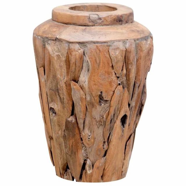 Vase de décoration 40 x 60 cm Bois de teck solide