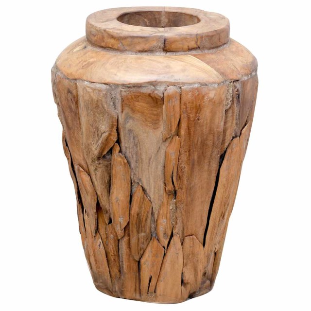 Vase de décoration 40 x 60 cm Bois de teck solide