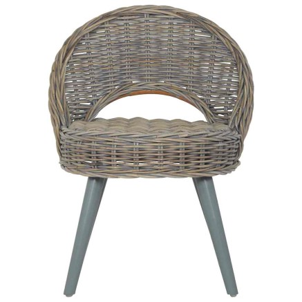 Chaise de canapé rotin kubu gris 2
