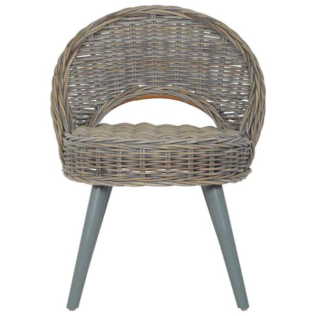 Chaise de canapé rotin kubu gris