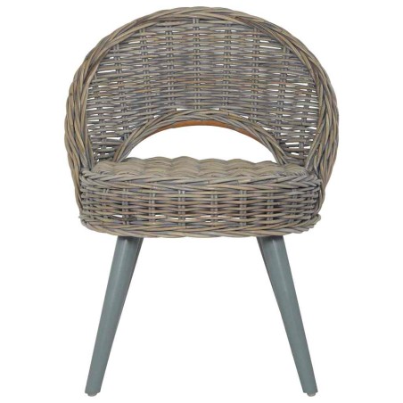 Chaise de canapé rotin kubu gris
