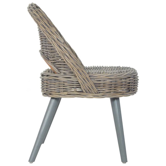 Chaise de canapé rotin kubu gris