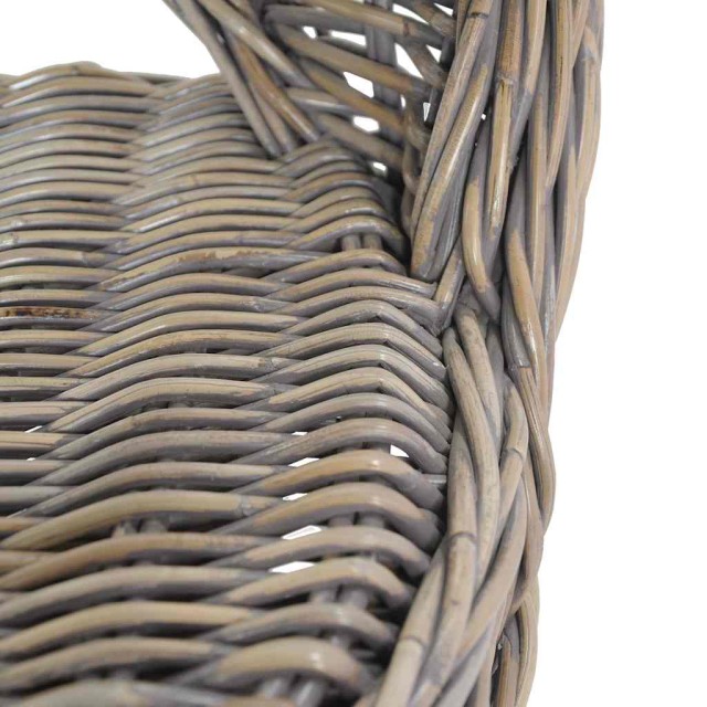 Chaise de canapé rotin kubu gris