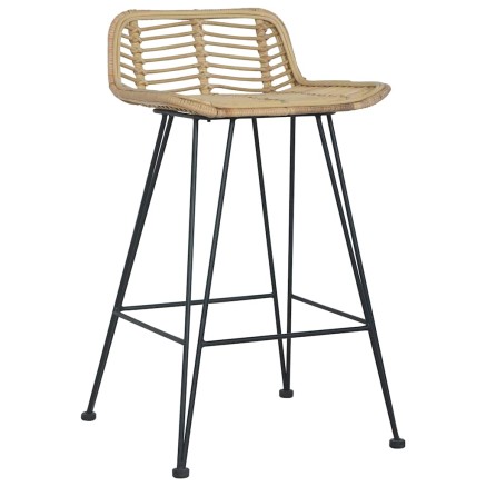 Chaises de bar lot de 2 rotin Naturel 2