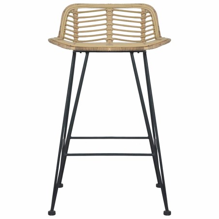 Chaises de bar lot de 2 rotin Naturel