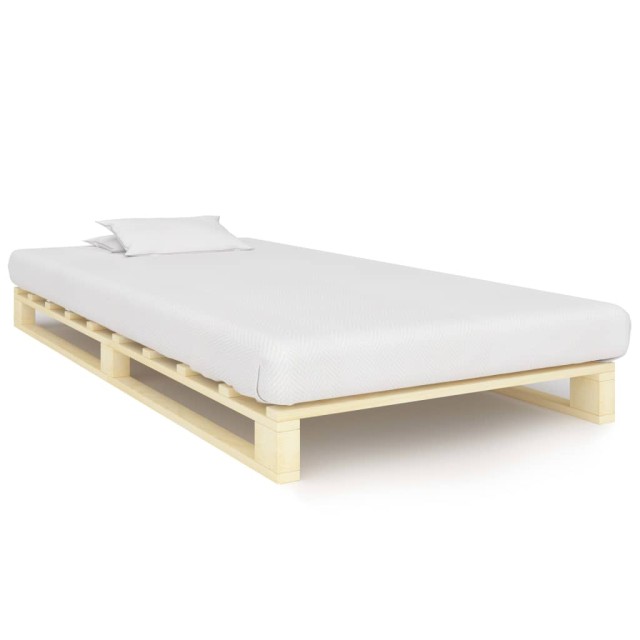 Cadre de lit de palette sans matelas bois massif pin 100x200 cm