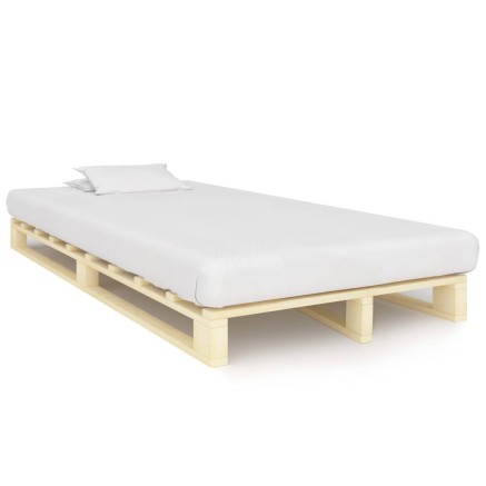 Cadre de lit de palette sans matelas bois pin massif 120x200 cm
