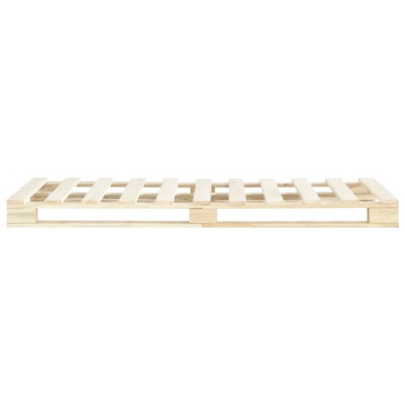 Cadre de lit de palette sans matelas bois pin massif 120x200 cm