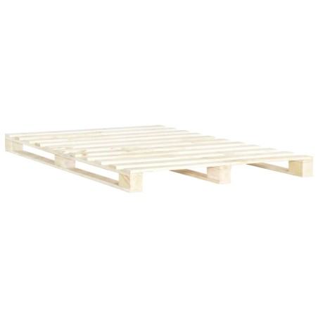 Cadre de lit de palette sans matelas 200x200 cm bois massif pin