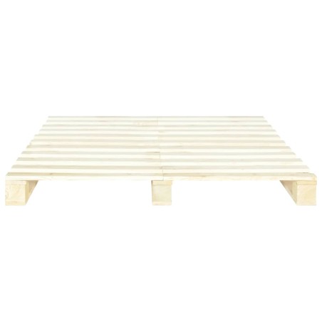 Cadre de lit de palette sans matelas 200x200 cm bois massif pin