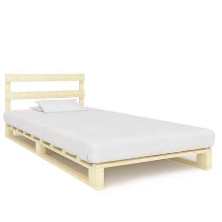 Cadre de lit de palette sans matelas 90x200 cm bois pin massif