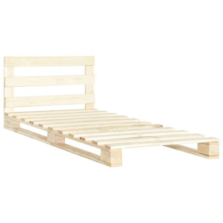 Cadre de lit de palette sans matelas 90x200 cm bois pin massif 2