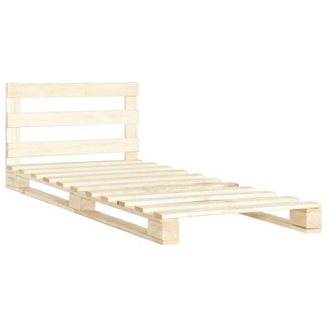 Cadre de lit de palette sans matelas bois massif pin 100x200 cm