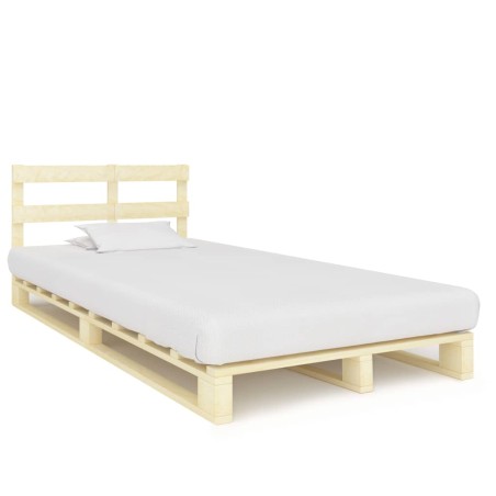 Cadre de lit de palette sans matelas bois pin massif 120x200 cm