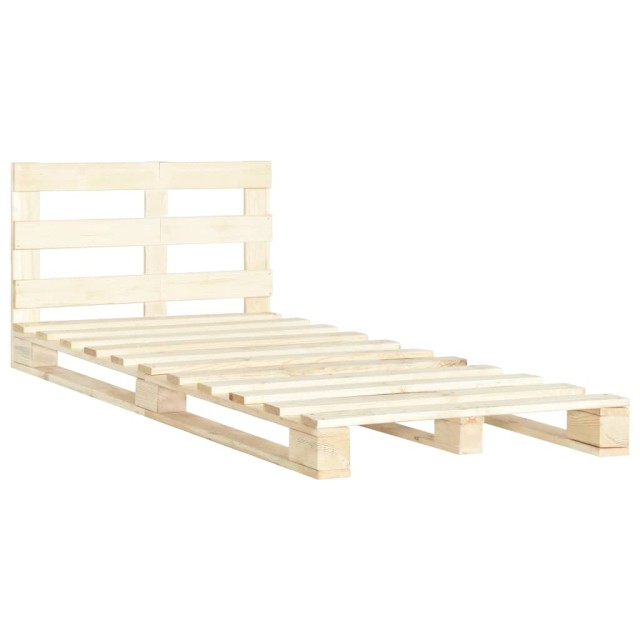 Cadre de lit de palette sans matelas bois pin massif 120x200 cm